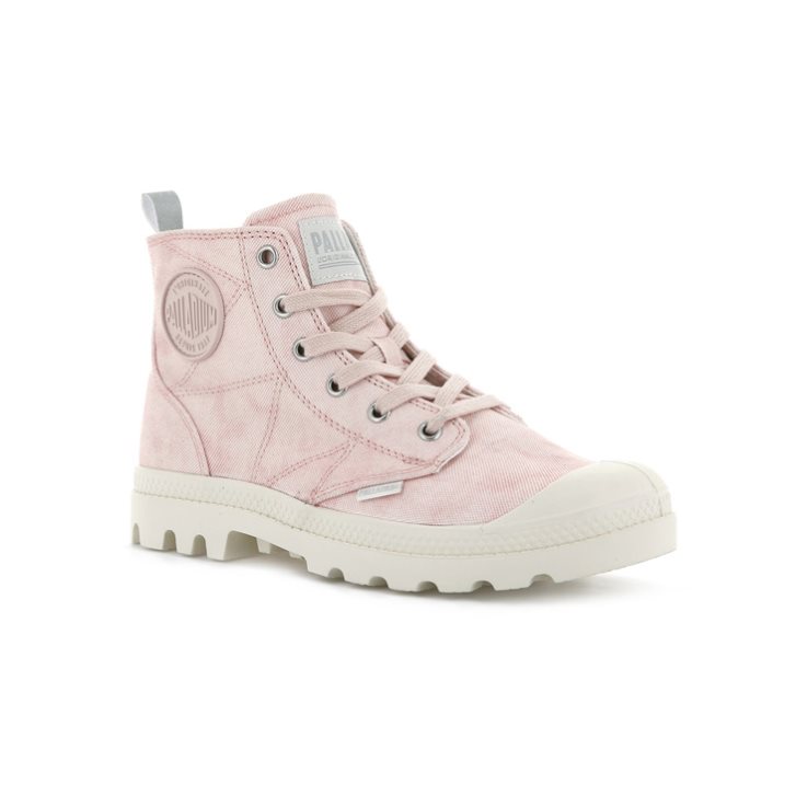 Palladium Pampa Zip Desertwash Women's Boots Pink | UK Z821-QYI